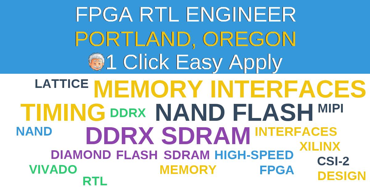 1 Click Easy Apply to FPGA RTL ENGINEER Job Opening in PORTLAND, Oregon