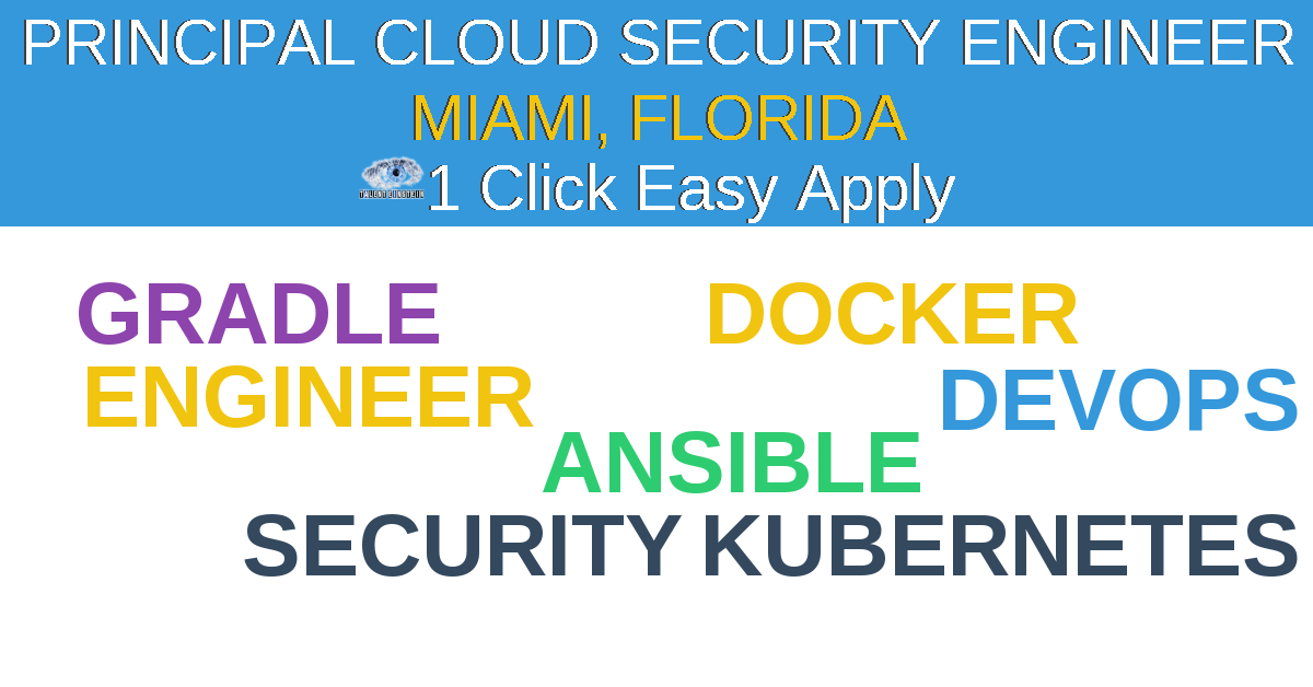 1 Click Easy Apply to Principal Cloud Security Engineer Job Opening in Miami, Florida